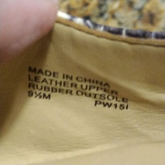 Vintage Snake Print Leather Pointed Toe Flats Michael Kors Size 9.5M - Picture 12 of 13